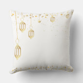 Ramadan Lanterns and Confetti Throw Pillow クッション (裏面)