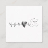 Ramadan Lune Islam En Rythme Cœur スクエア名刺 (正面)