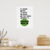 Ramadan Mode On,Islamic Fasting Activities List, ポスター (キッチン)