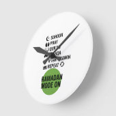Ramadan Mode On,Islamic Fasting Activities List, ラウンド壁時計 (傾斜)