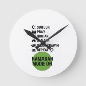 Ramadan Mode On,Islamic Fasting Activities List, ラウンド壁時計 (正面)