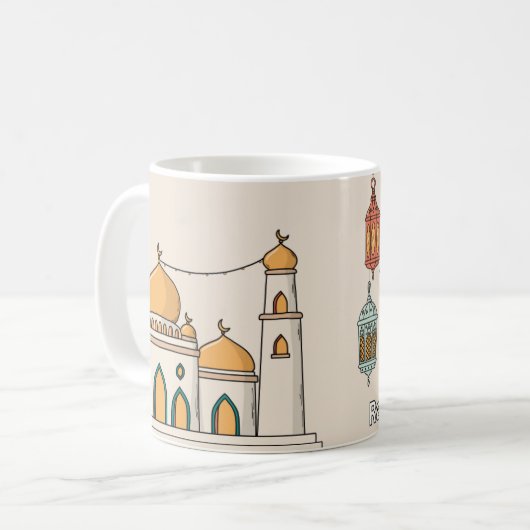 Ramadan Mubarak コーヒーマグカップ (正面左)