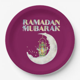 Ramadan Mubarak ペーパープレート