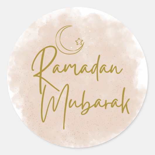 ramadan mubarak ラウンドシール (正面)