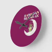 Ramadan Mubarak ラウンド壁時計 (傾斜)