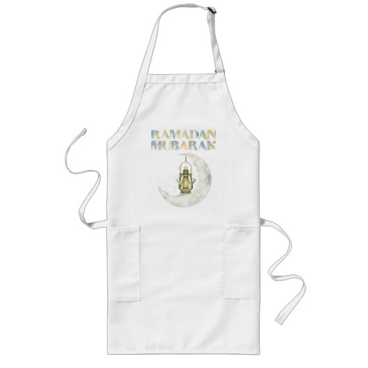 Ramadan Mubarak ロングエプロン (正面)