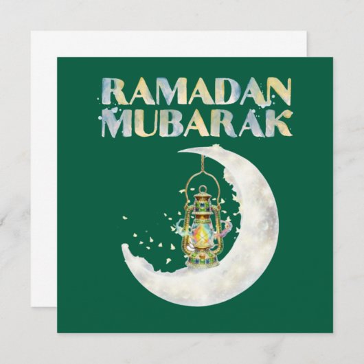 Ramadan Mubarak 招待状 (正面/裏面)