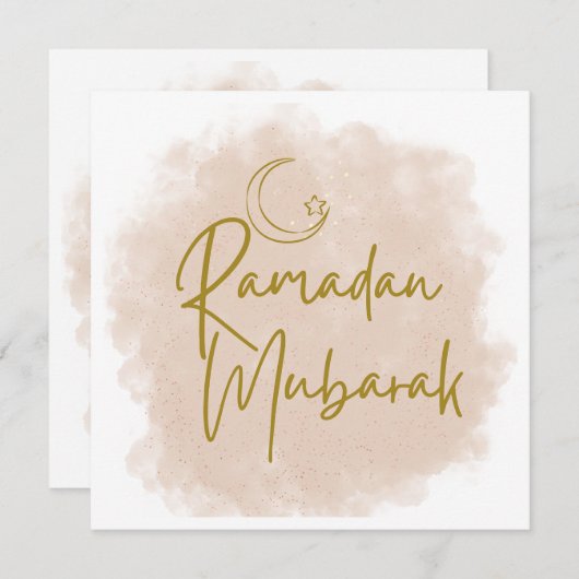 ramadan mubarak 招待状 (正面/裏面)