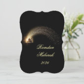 Ramadan Mubarak 2026 personalized Elegant Card 招待状 (スタンド正面)