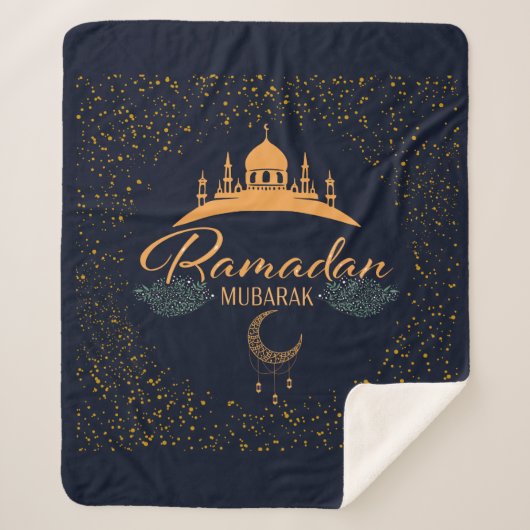 RAMADAN MUBARAK 2 シェルパブランケット (正面)