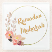 Ramadan Mubarak 5 ガラスコースター (正面)