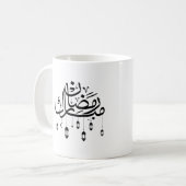 Ramadan Mubarak Arabic Calligraphy with Lanterns  コーヒーマグカップ (正面左)