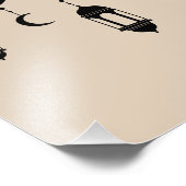 Ramadan Mubarak Arabic Calligraphy with Lanterns  フォトプリント (角)