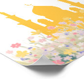 "Ramadan Mubarak" Floral Wall Art ポスター (角)