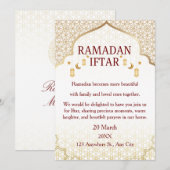 Ramadan Mubarak Invitations – Elegant Family Iftar 招待状 (正面/裏面)