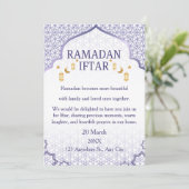 Ramadan Mubarak Invitations – Elegant Family Iftar 招待状 (スタンド正面)
