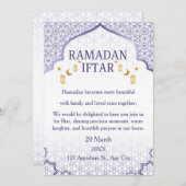 Ramadan Mubarak Invitations – Elegant Family Iftar 招待状 (正面/裏面)