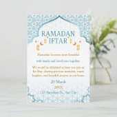Ramadan Mubarak Invitations – Elegant Family Iftar 招待状 (スタンド正面)