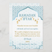 Ramadan Mubarak Invitations – Elegant Family Iftar 招待状 (正面/裏面)