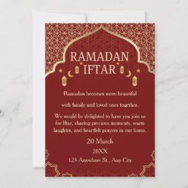 Ramadan Mubarak Invitations – Elegant Family Iftar 招待状