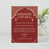Ramadan Mubarak Invitations – Elegant Family Iftar 招待状 (スタンド正面)
