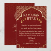 Ramadan Mubarak Invitations – Elegant Family Iftar 招待状 (正面/裏面)