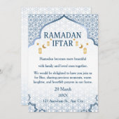 Ramadan Mubarak Invitations – Elegant Family Iftar 招待状 (正面/裏面)