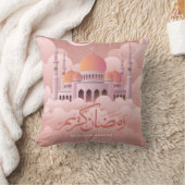 Ramadan Mubarak Islamic Decorative Pillow クッション (ブランケット)