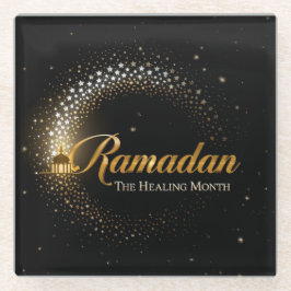 RAMADAN MUBARAK KAREEM 2026 GLASS COASTER ガラスコースター