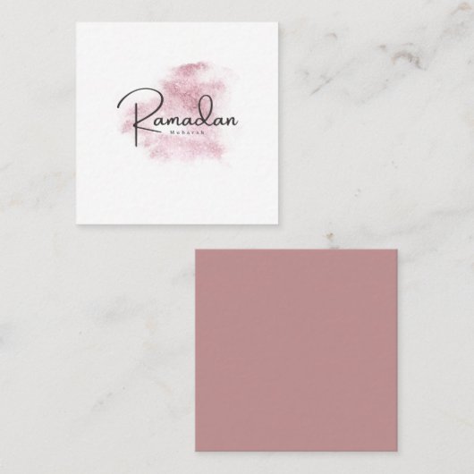 Ramadan Mubarak karem スクエア名刺 (正面/裏面)