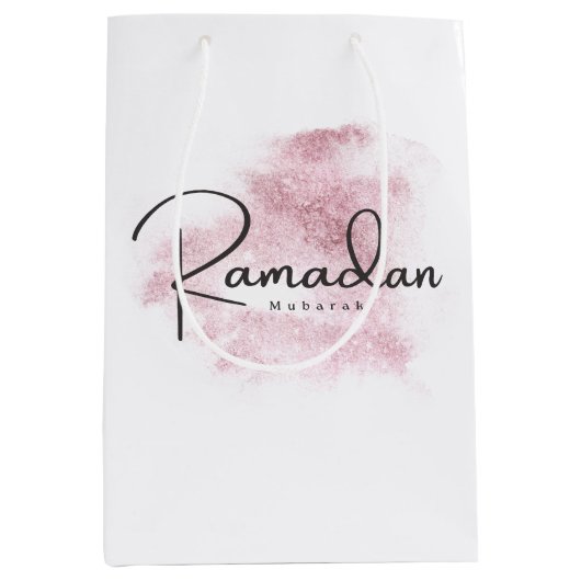 Ramadan Mubarak karem ミディアムペーパーバッグ (正面)