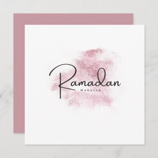 Ramadan Mubarak karem 招待状 (正面/裏面)