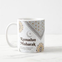 Ramadan Mubarak Mandala Crescent Art コーヒーマグカップ
