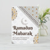 Ramadan Mubarak Mandala Crescent Art シーズンカード (スタンド正面)