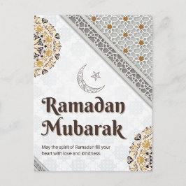 Ramadan Mubarak Mandala Crescent Art ポストカード