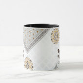 Ramadan Mubarak Mandala Crescent Art マグカップ (中央)