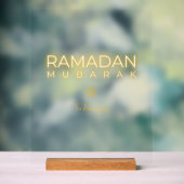 Ramadan Mubarak Minimal Acrylic Sign Personalized アクリルサイン (ニュートラル)