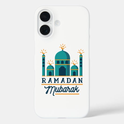 Ramadan Mubarak Mosque Crescent Art Case-Mate iPhoneケース (裏面)