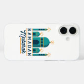 Ramadan Mubarak Mosque Crescent Art Case-Mate iPhoneケース (裏面 (横))
