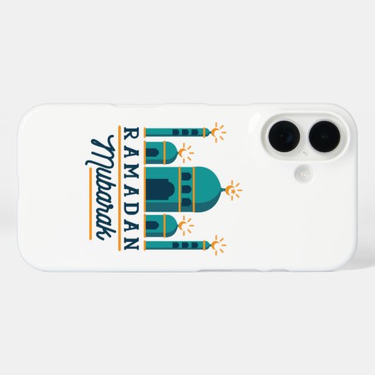 Ramadan Mubarak Mosque Crescent Art Case-Mate iPhoneケース (裏面 (横))