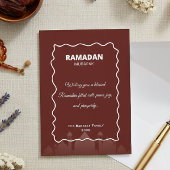 Ramadan Mubarak Personalized Greeting Card ノートカード