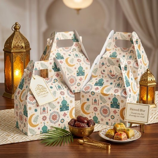 Ramadan Mubarak -Ramadan Kareem -Iftar Favor Boxes フェイバーボックス