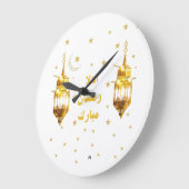 Ramadan Mubarak Wall Clock ラージ壁時計 (傾斜)