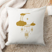Ramadan Ornate Crescent Moon Pillow  クッション (ブランケット)