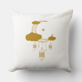 Ramadan Ornate Crescent Moon Pillow  クッション (正面)
