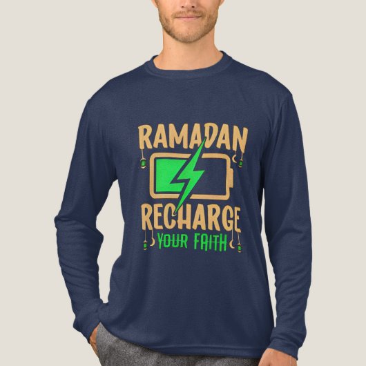 Ramadan Recharge Your Faith Battery トライブレンドTシャツ (正面)