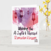 Ramadan Wishes カード (黄色い花)