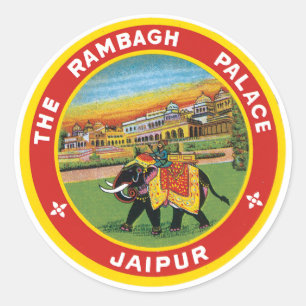 Rambagh宮殿、ジャイプルのラベル ラウンドシール
