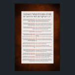 Rambam's 13 Principles of Jewish Faith Red-Orange  ポスター<br><div class="desc">The Rambam's 13 principles of faith were formulated in his commentary on the Mishnah (tractate Sanhedrin, chapter 10). Author: Moses ben Maimon (1138–1204), commonly known as Maimonides and also referred to by the acronym Rambam (רמב״ם), was a Sephardic Jewish philosopher who became one of the most prolific and influential Torah...</div>
