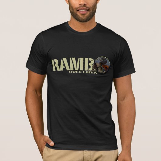 RAMBOはリビアをします Tシャツ (正面)